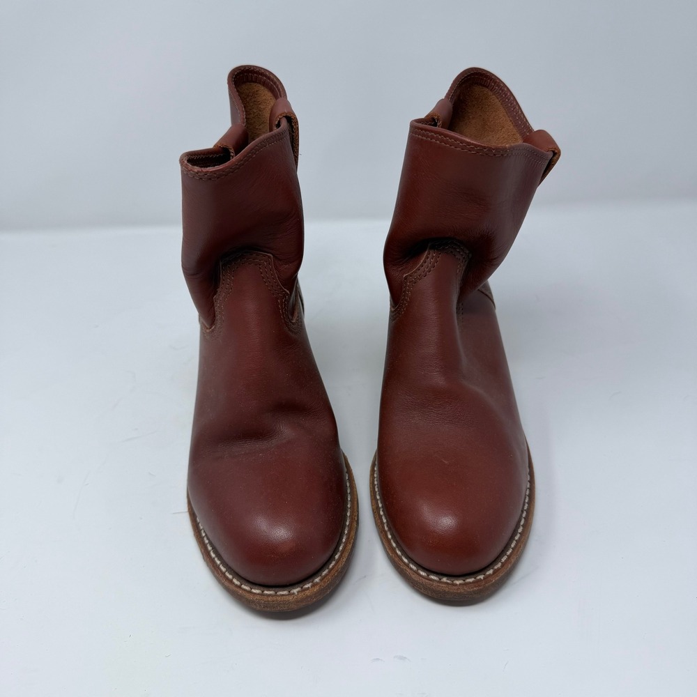 Red Wing Short Pull On Boots Brown Leather Western Womens Size 6B
